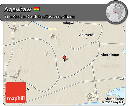 Shaded Relief 3D Map of Agawtaw