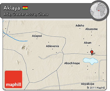 Shaded Relief 3D Map of Aklaya