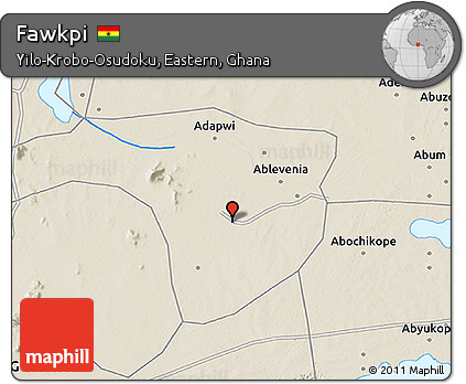 Shaded Relief 3D Map of Fawkpi