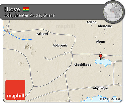 Shaded Relief 3D Map of Hlove