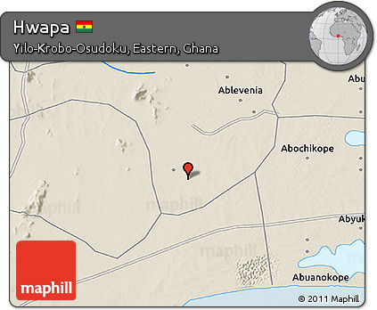 Shaded Relief 3D Map of Hwapa