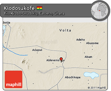 Shaded Relief 3D Map of Klodosukofe