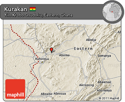 Shaded Relief 3D Map of Kurakan