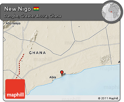 Shaded Relief 3D Map of New Nigo