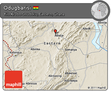 Shaded Relief 3D Map of Odugbarisi