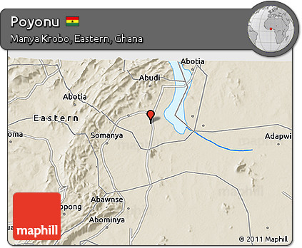 Shaded Relief 3D Map of Poyonu