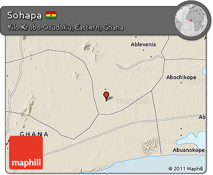 Shaded Relief 3D Map of Sohapa