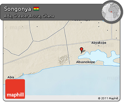 Shaded Relief 3D Map of Songonya