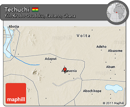 Shaded Relief 3D Map of Techuchi