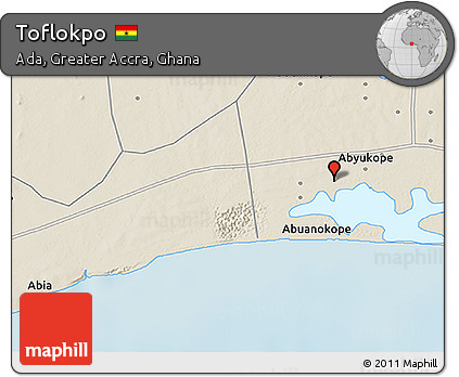 Shaded Relief 3D Map of Toflokpo