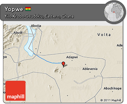 Shaded Relief 3D Map of Yopwe
