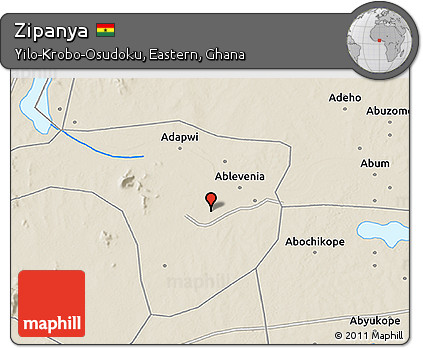 Shaded Relief 3D Map of Zipanya