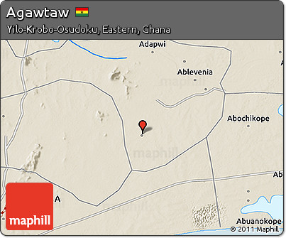 Shaded Relief 3D Map of Agawtaw