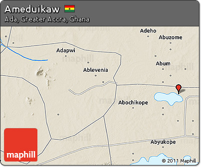 Shaded Relief 3D Map of Ameduikaw