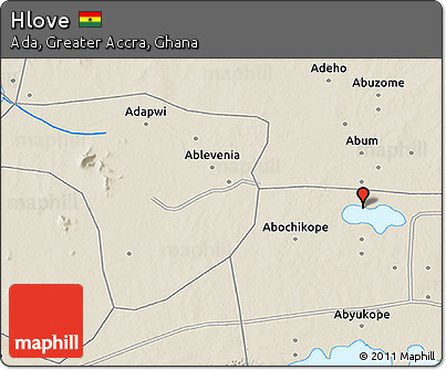 Shaded Relief 3D Map of Hlove