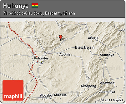 Shaded Relief 3D Map of Huhunya