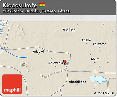 Shaded Relief 3D Map of Klodosukofe