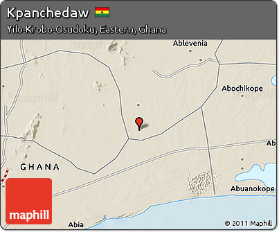 Shaded Relief 3D Map of Kpanchedaw