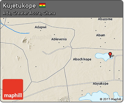 Shaded Relief 3D Map of Kujetukope