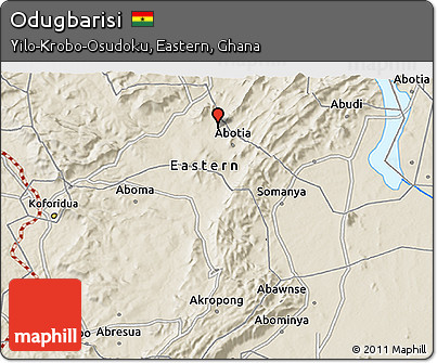 Shaded Relief 3D Map of Odugbarisi