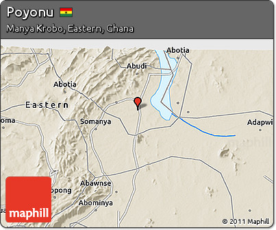 Shaded Relief 3D Map of Poyonu