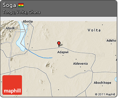 Shaded Relief 3D Map of Soga