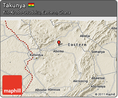 Shaded Relief 3D Map of Takunya