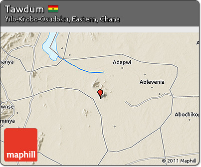 Shaded Relief 3D Map of Tawdum