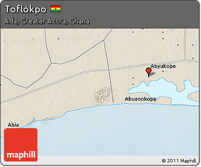 Shaded Relief 3D Map of Toflokpo
