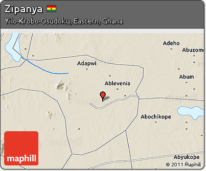 Shaded Relief 3D Map of Zipanya