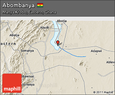 Shaded Relief 3D Map of Abombanya