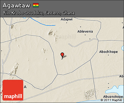 Shaded Relief 3D Map of Agawtaw