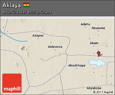 Shaded Relief 3D Map of Aklaya