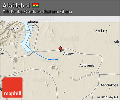 Shaded Relief 3D Map of Alablaboi
