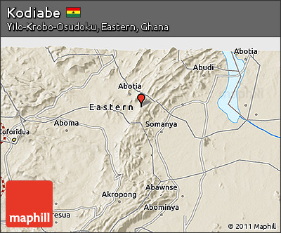 Shaded Relief 3D Map of Kodiabe