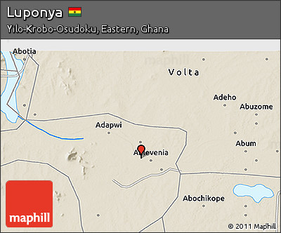 Shaded Relief 3D Map of Luponya