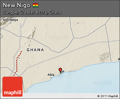 Shaded Relief 3D Map of New Nigo