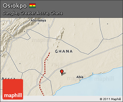 Shaded Relief 3D Map of Osiokpo