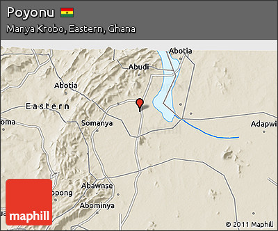 Shaded Relief 3D Map of Poyonu