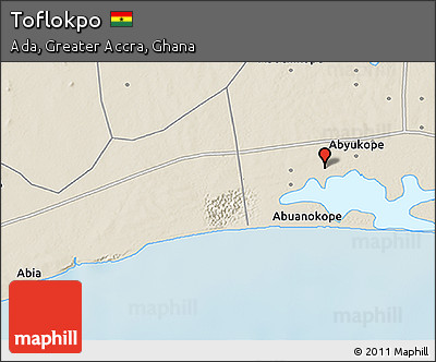 Shaded Relief 3D Map of Toflokpo