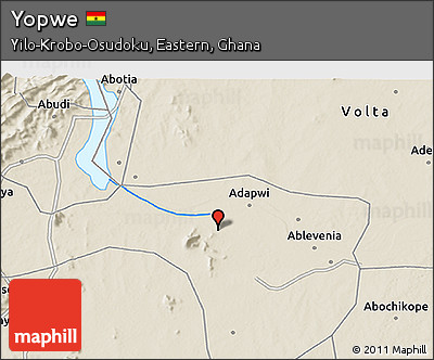 Shaded Relief 3D Map of Yopwe