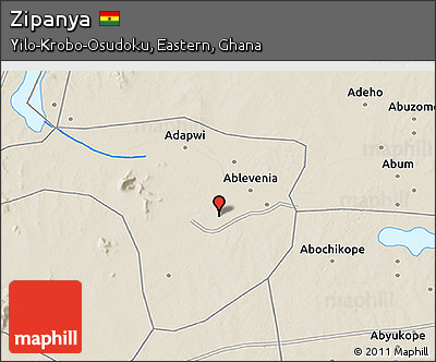 Shaded Relief 3D Map of Zipanya
