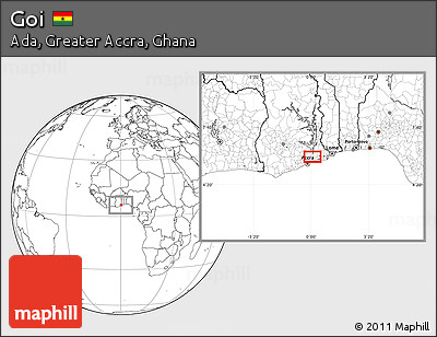 Blank Location Map of Goi