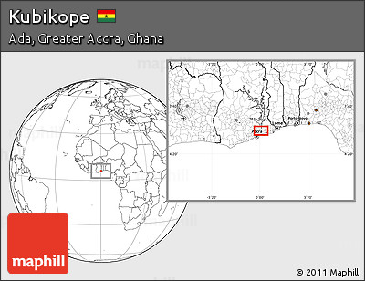Blank Location Map of Kubikope