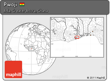 Blank Location Map of Pwoji