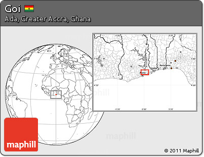 Blank Location Map of Goi
