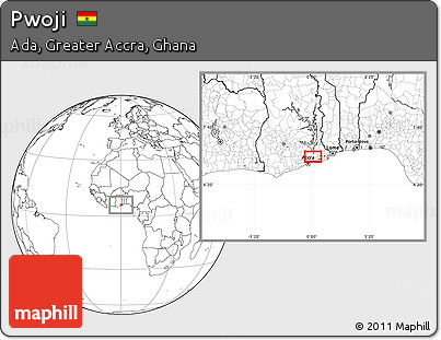 Blank Location Map of Pwoji