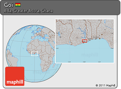 Gray Location Map of Goi