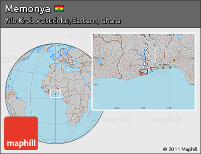 Gray Location Map of Memonya