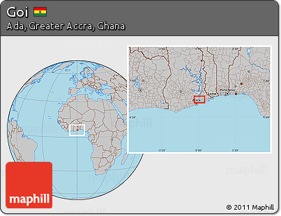 Gray Location Map of Goi